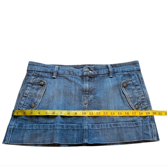 Citizens of Humanity Denim Micro Mini Skirt Y2K Vintage Women 32 Low Rise Blue - Picture 14 of 16